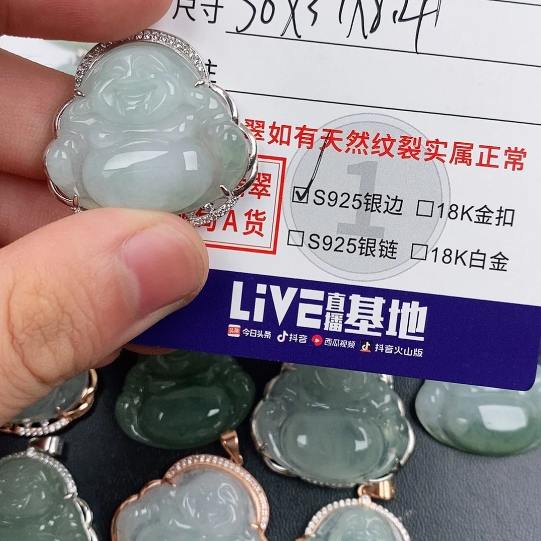 翡翠银S925镶嵌颈饰