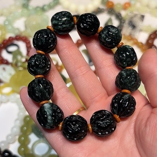 蛇纹石玉未镶嵌手串