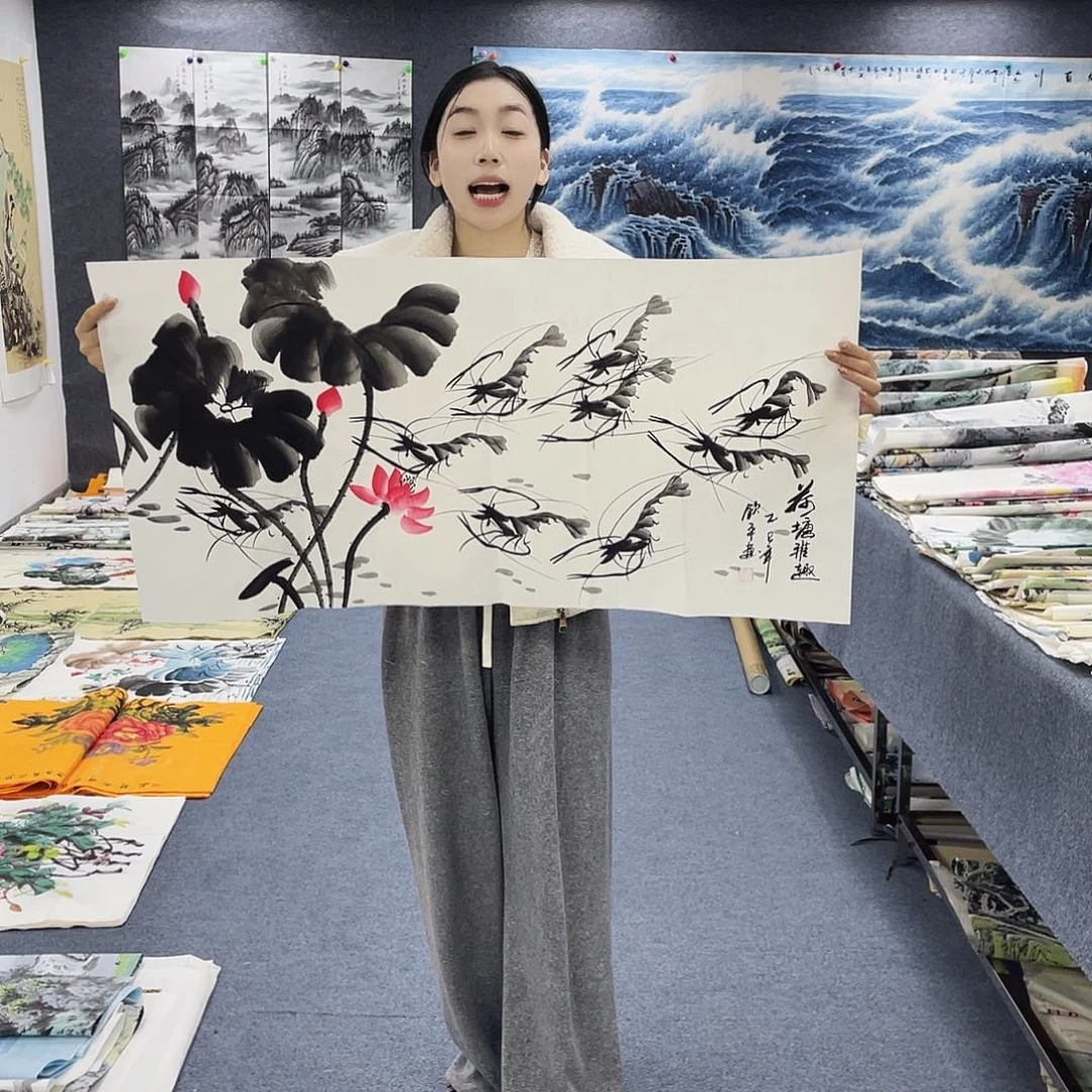 国画作品小姐姐放漏…