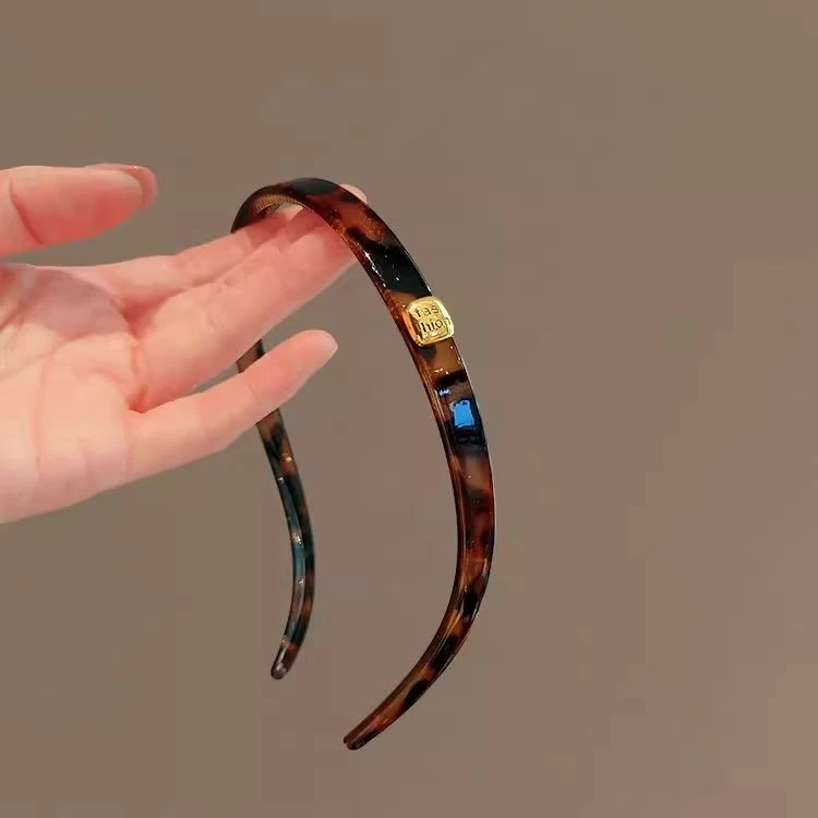 水光玳瑁色！金标字母发箍！赵露思同款发卡法式高级感戴眼镜头箍