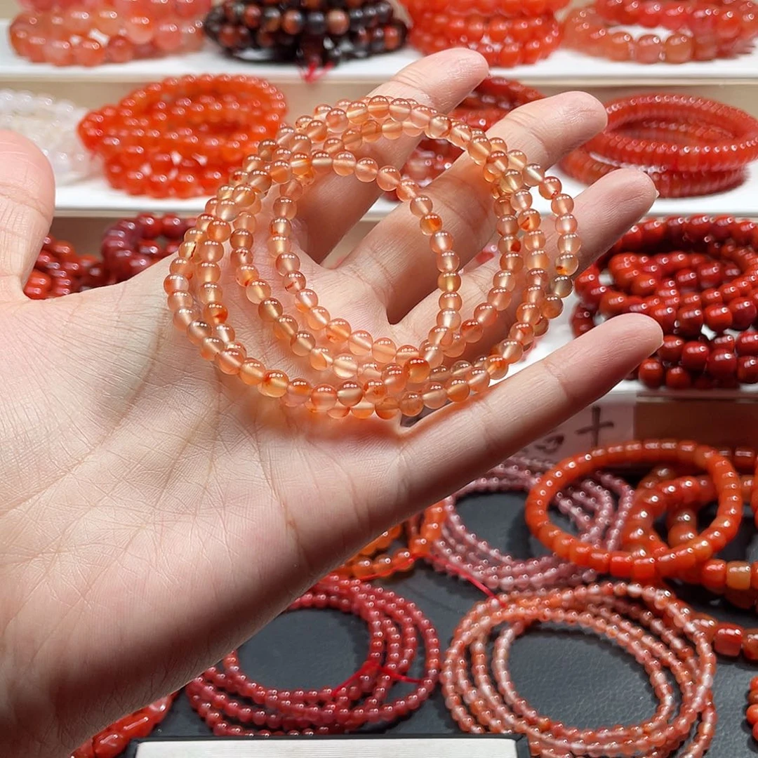 南红玛瑙未镶嵌手链