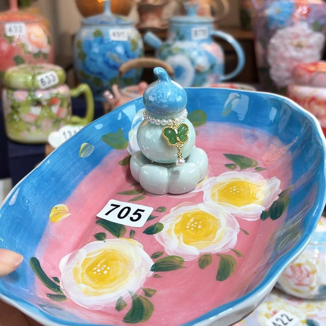 *****景德镇手绘高温釉下彩陶瓷茶具