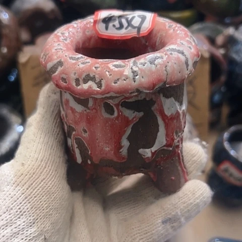 红陶粗陶花盆手工