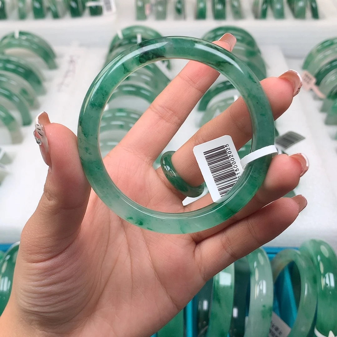 未镶嵌手镯石英质玉（非洲翠）14号 51-52