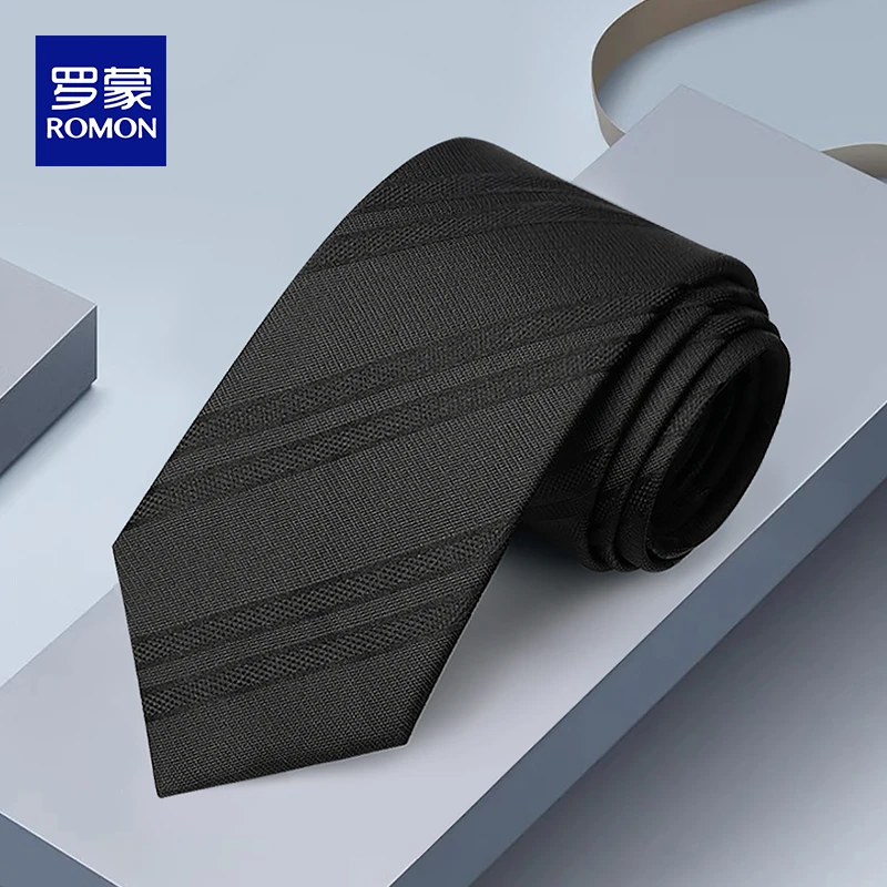 黑色领带男正装商务高档条纹拉链式结婚新郎懒人职业高级感免打结