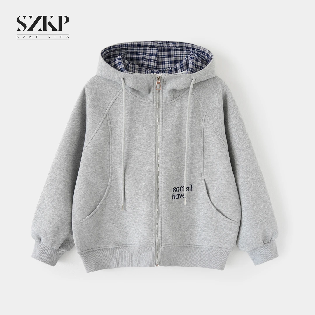 SZKP秋季新款女童装休闲上衣中大童时尚洋气儿童外套YNYQ553303