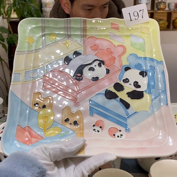 杯景德镇釉下彩手绘