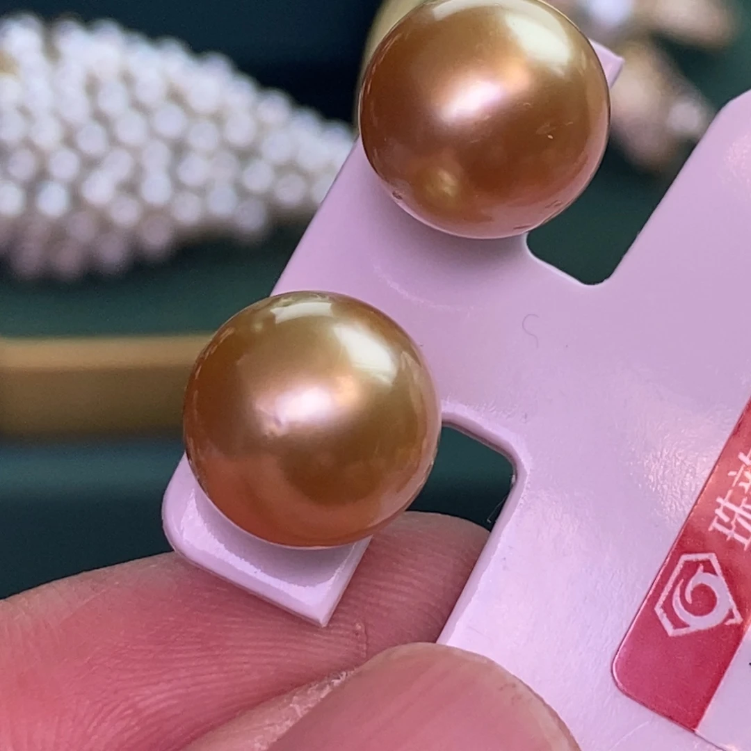 银S925镶嵌耳饰海水珍珠