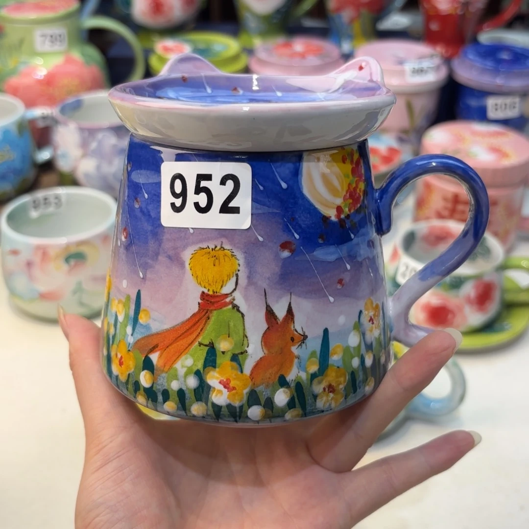 瓷片景德镇手绘高温釉下彩陶瓷茶具