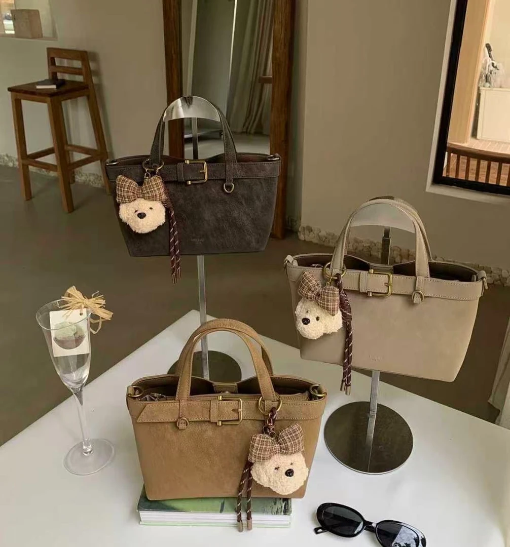 冬季新款复古轻奢风擦色手提包时尚高级百搭单肩斜挎女包25139-2