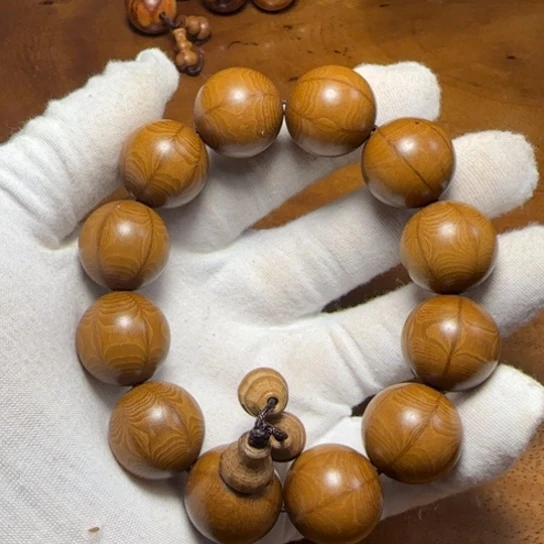 六道木全陈化老料把件串