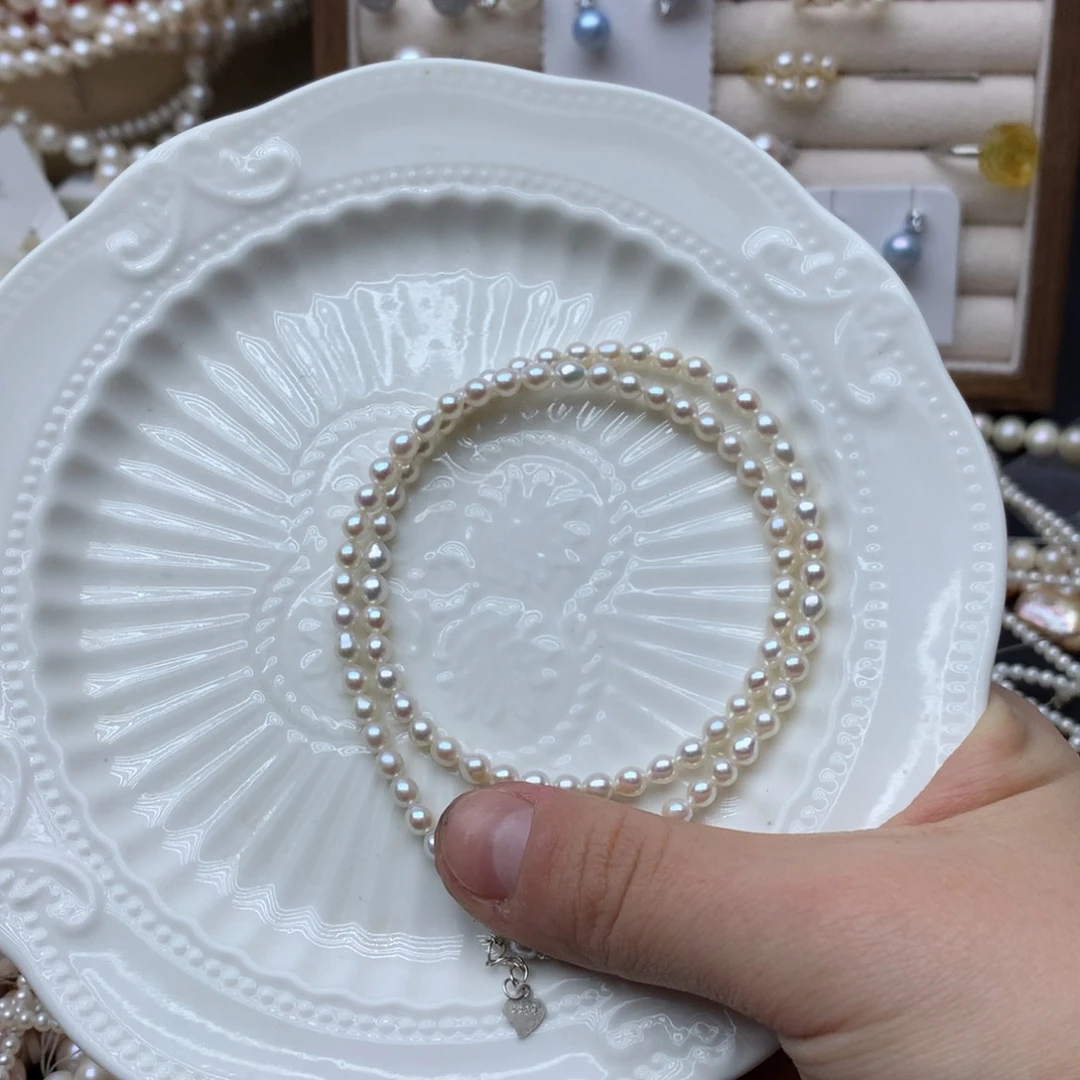 淡水珍珠4未镶嵌项链a128