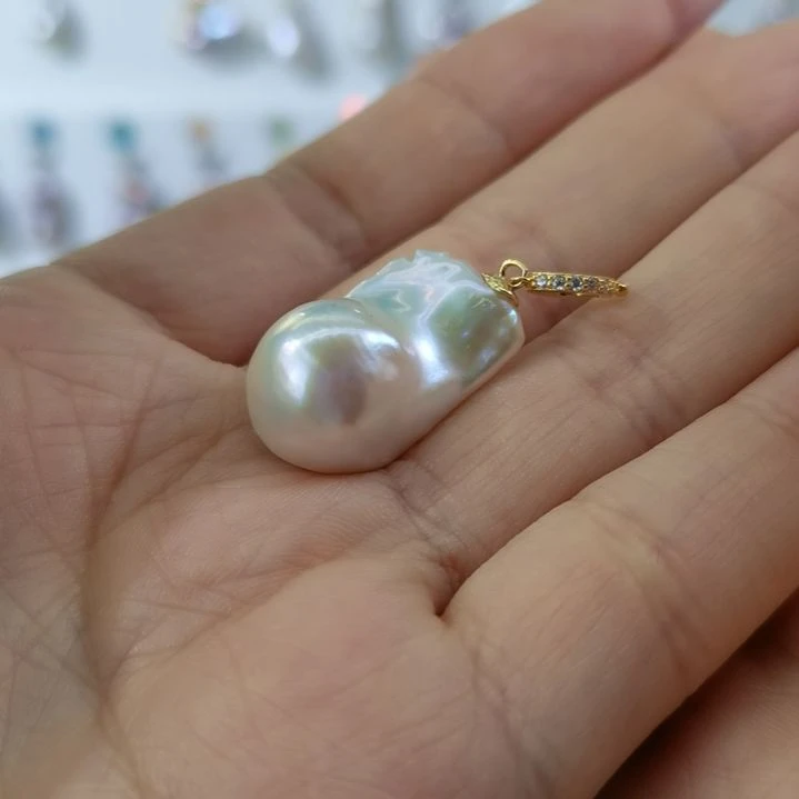 淡水珍珠颈饰银S925镶嵌