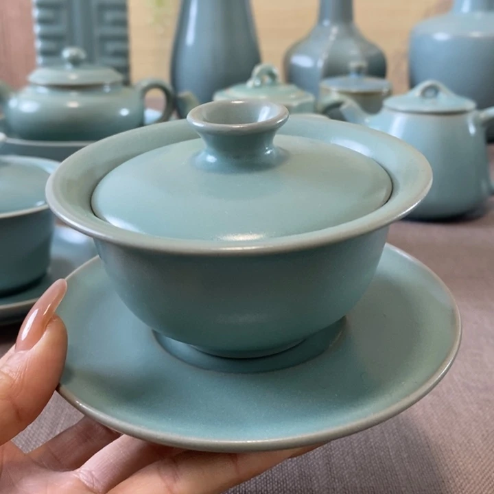 瓷片三才盖碗一一一一