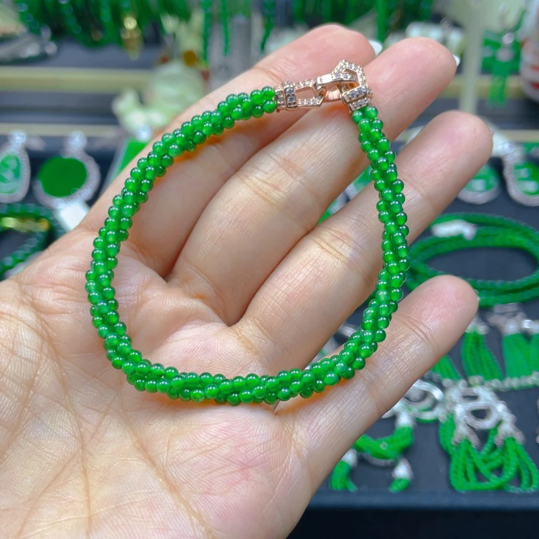 颈饰未镶嵌翡翠麻花手链