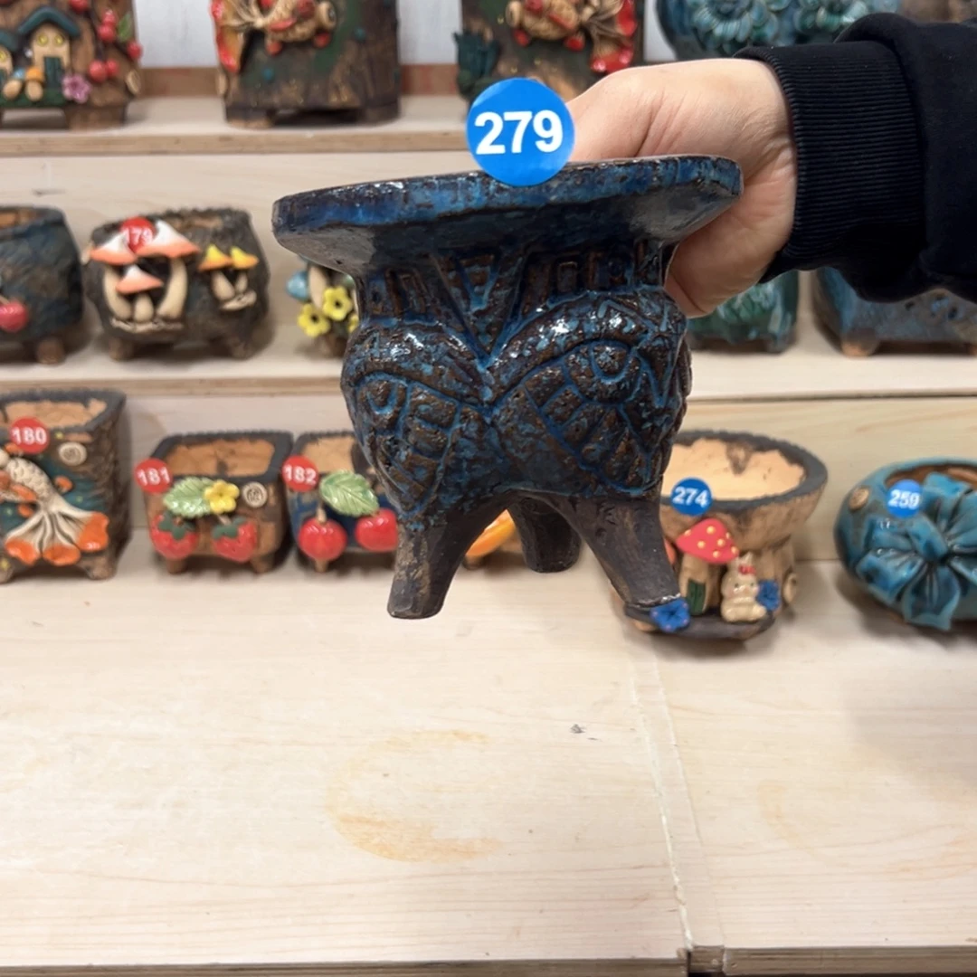 紫砂花盆279号内口12外高13