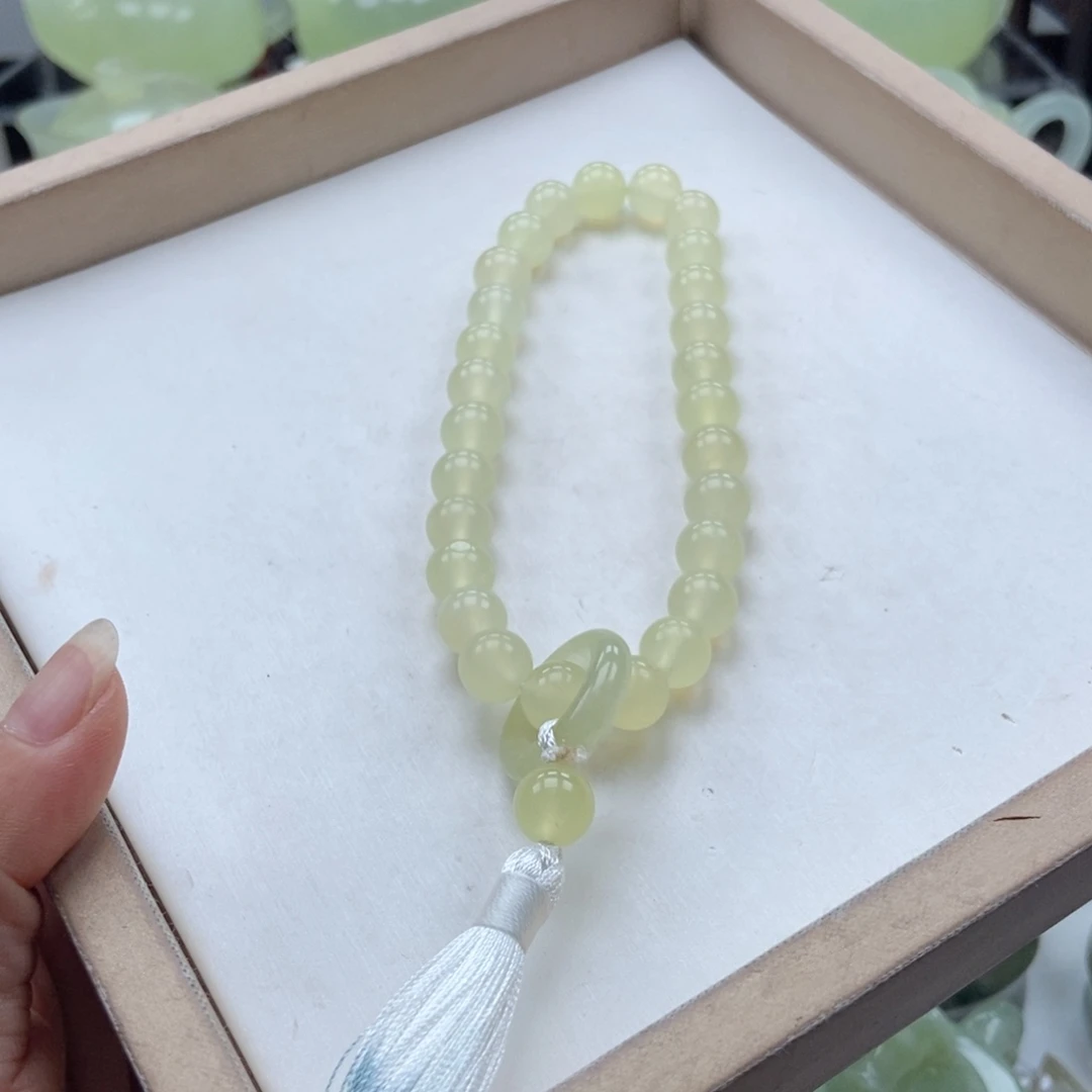 未镶嵌蛇纹石玉手链