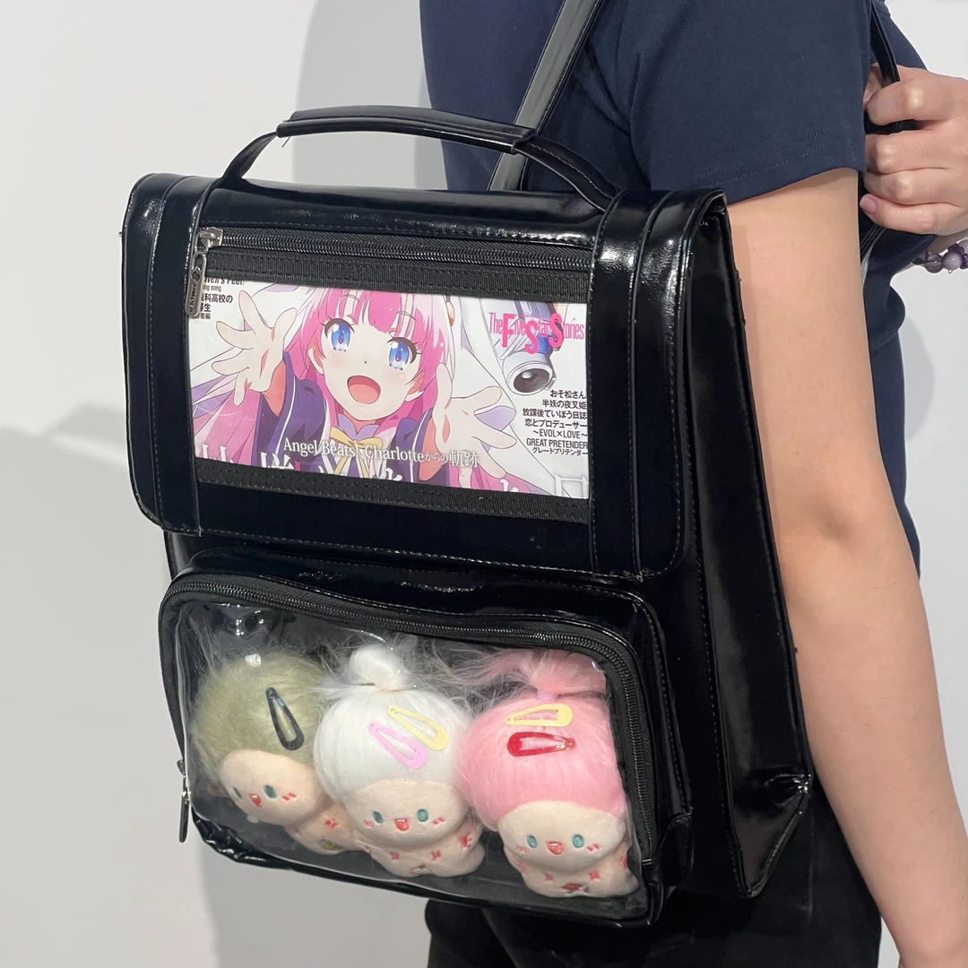 047斯莫尔原创痛包学院风双肩包二次元放娃放小卡JK风百搭大容量