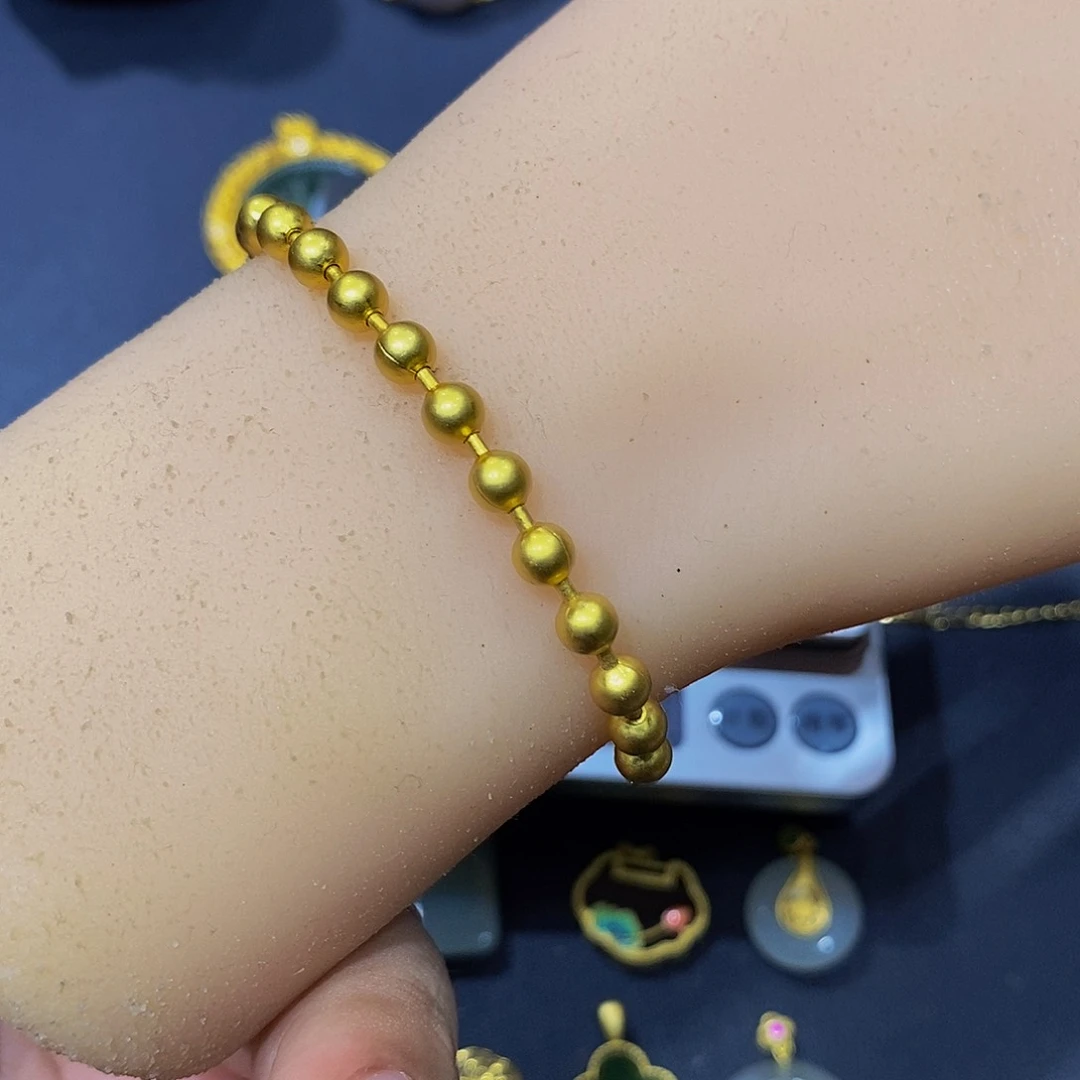 手链银S925镀金镶嵌和田玉