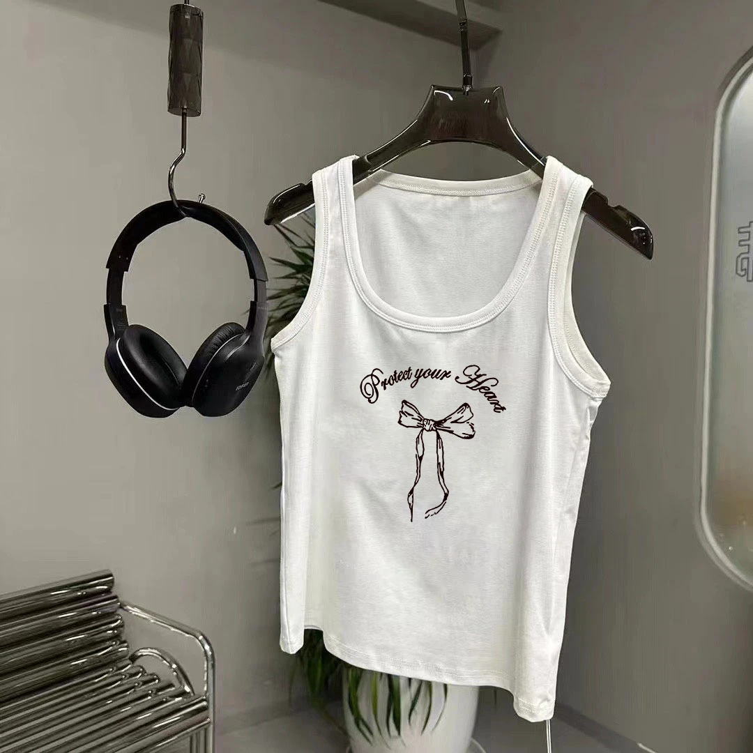 背心U领夏季内搭韩版韩版显瘦百搭小众设计感打底衫上衣体睡衣女