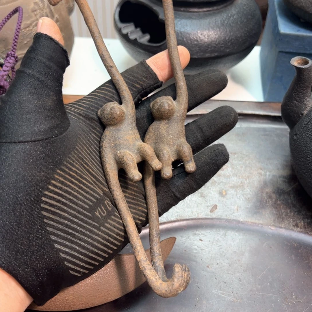 美****味铁钩茶道具自在钩有铁锈