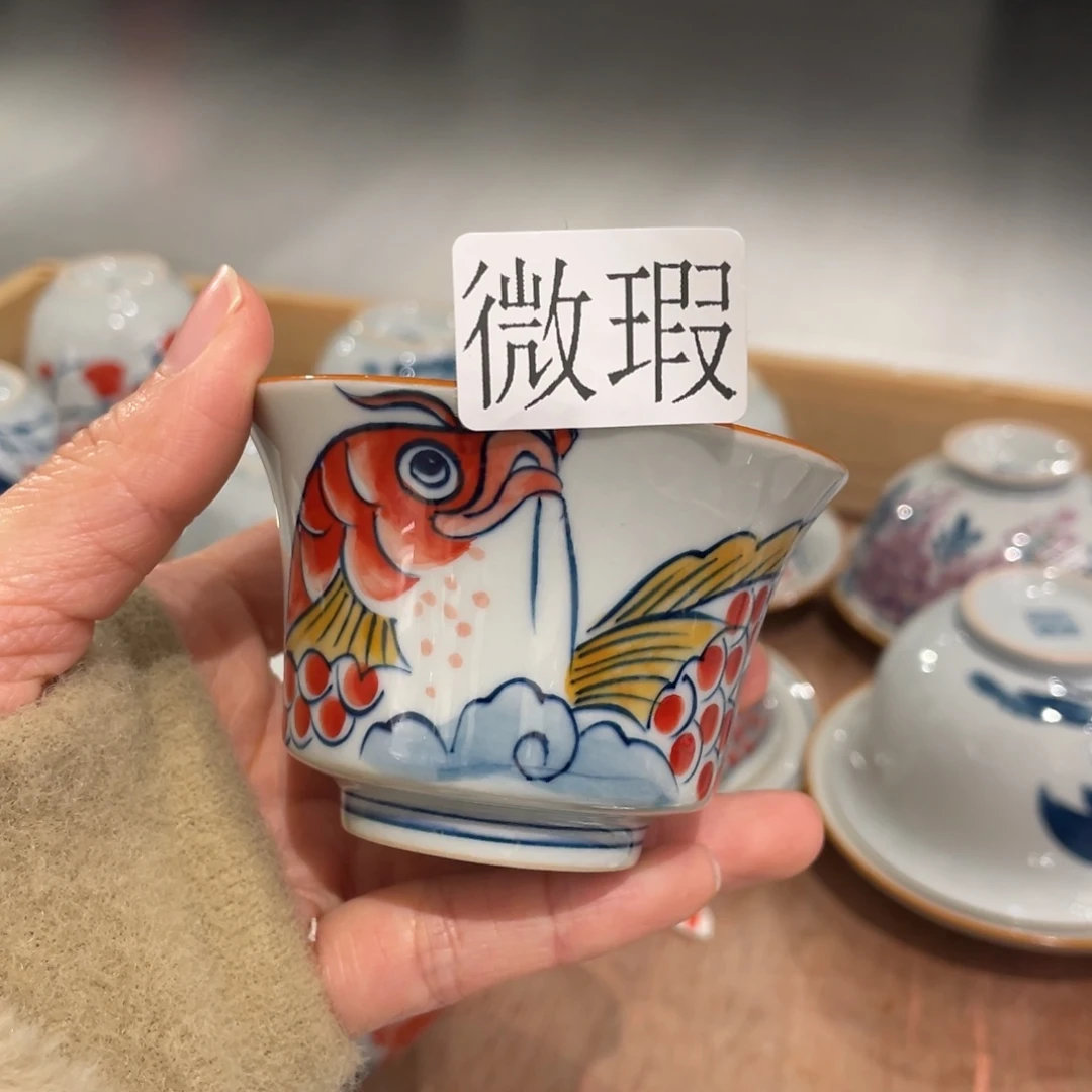 有瑕纯手绘釉下彩