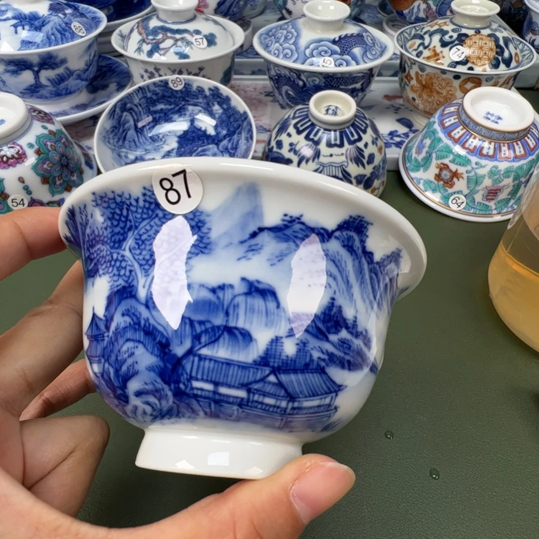 陶瓷景德镇纯手工纯手绘茶具木木87