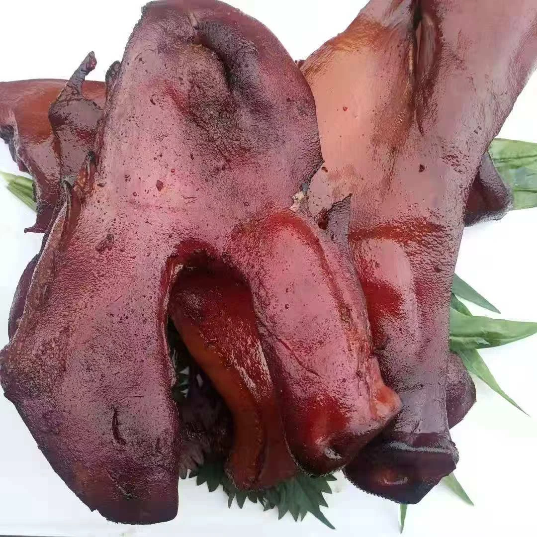 四川特产柴火烟熏制作腊猪头皮腊猪脸带猪拱嘴1斤装猪肉
