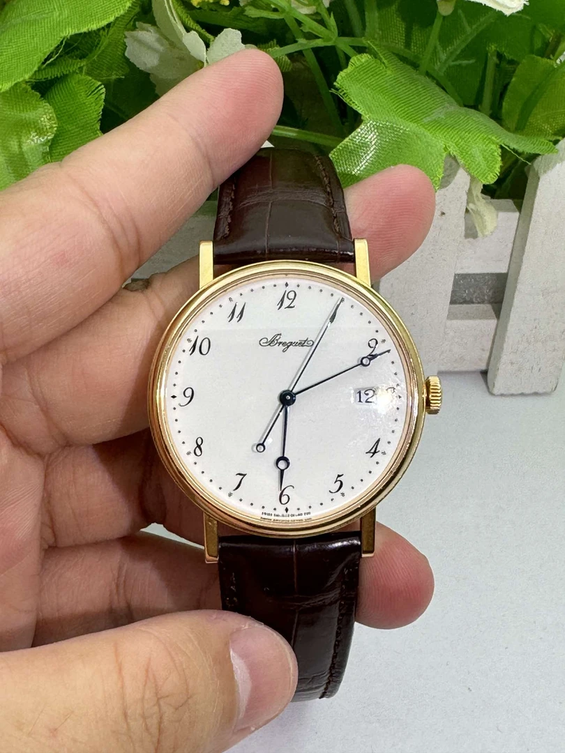 99新 BREGUET/宝玑 95新/宝玑517718k玫瑰金自动机械古典正装38MM
