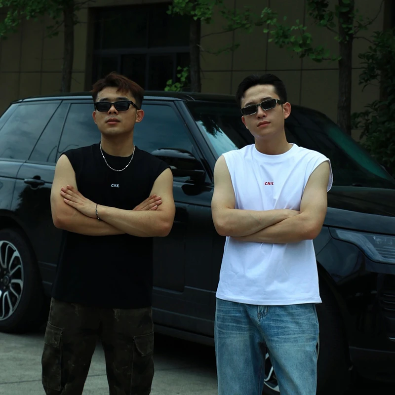 CNIE凡越【特制衣长】小个子印花背心索罗娜冰皮干弹力坎肩短袖