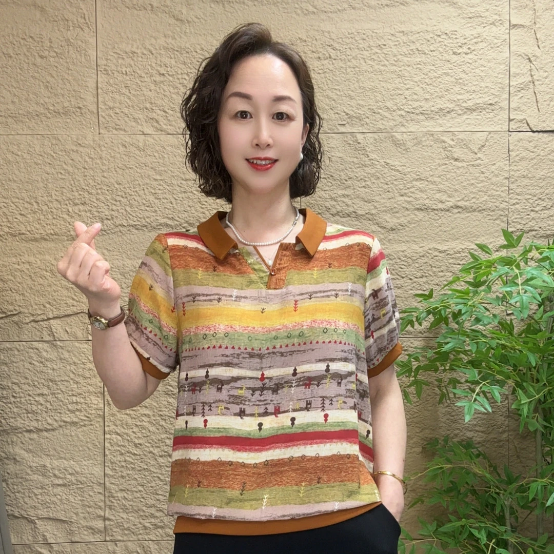 短袖夏季中老年妈妈装新款雪纺衫时尚洋气宽松气质减龄百搭女上衣