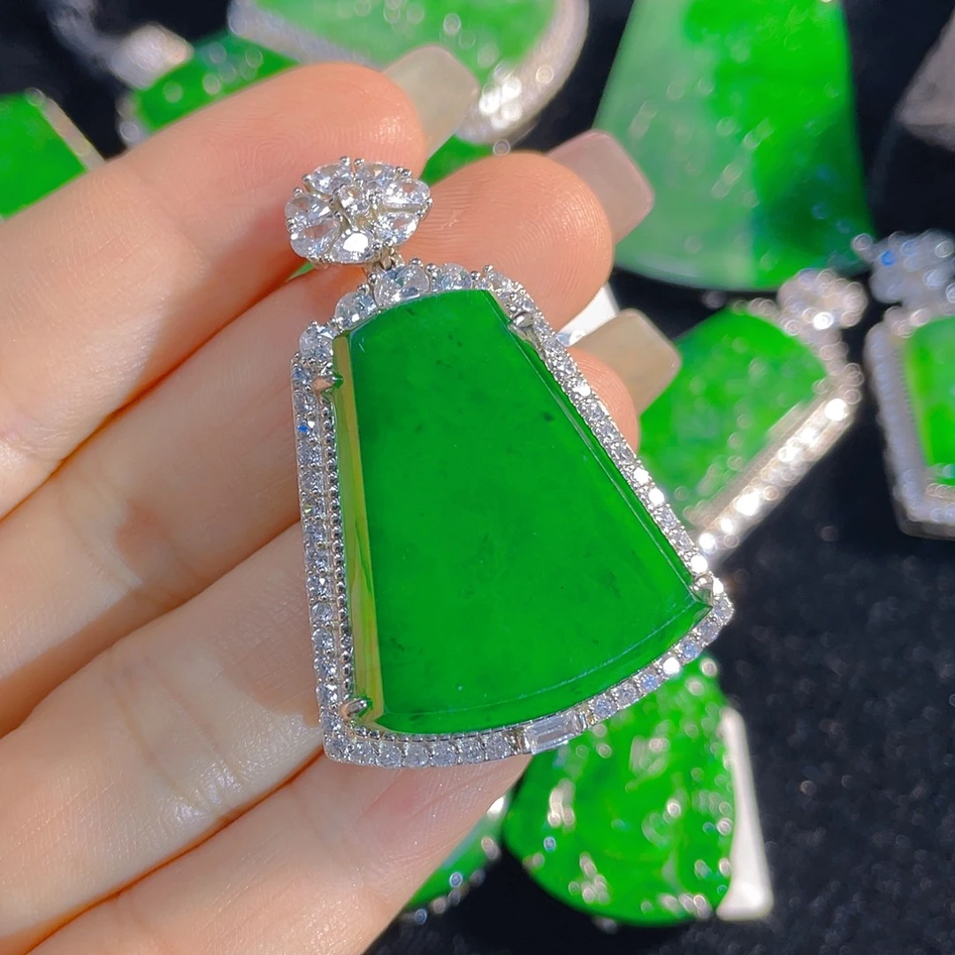 颈饰银S925镶嵌翡翠翡翠