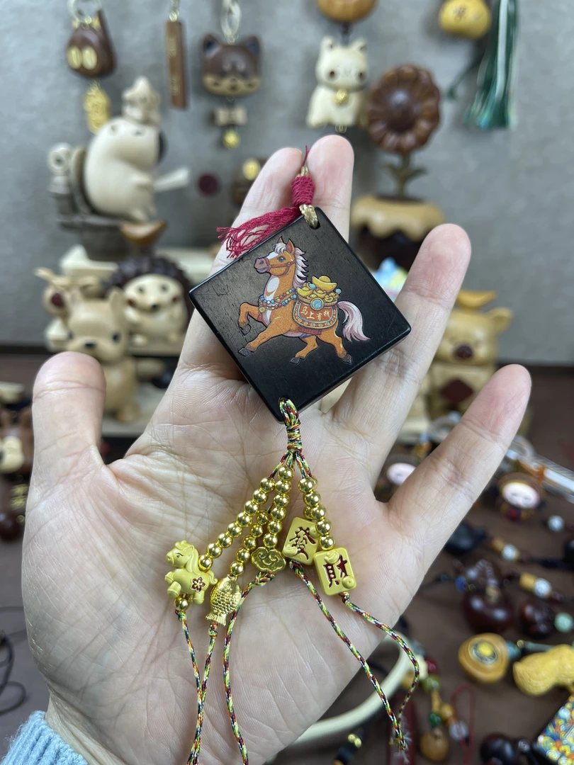 马上有钱汽车挂饰创意车载装饰