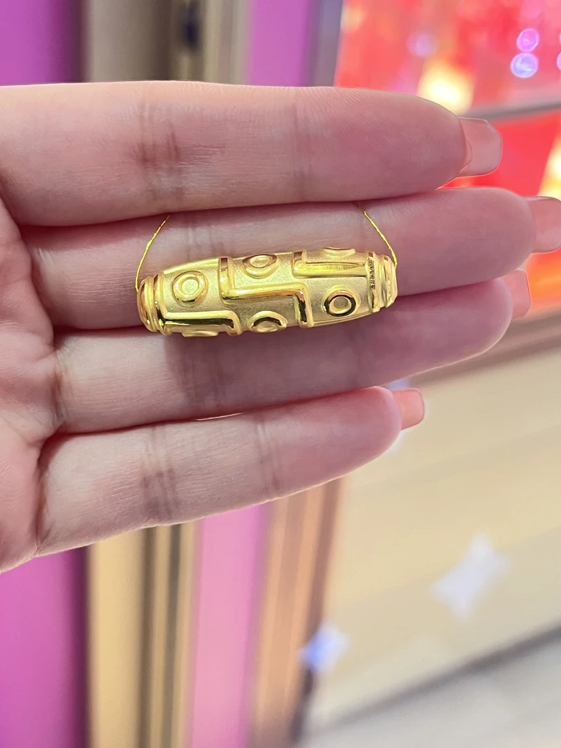 足金转运珠吊坠素款百搭