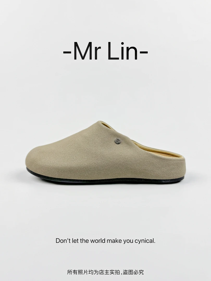 【Mr.Lin】穆勒勃肯鞋男女2025秋冬软底复古大码厚底包头拖鞋舒适