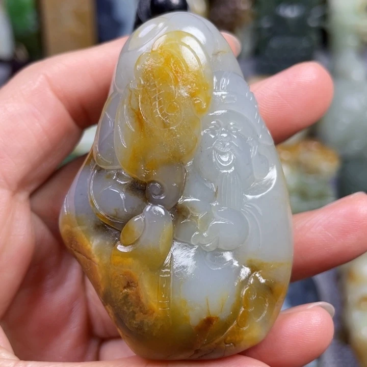 和田玉未镶嵌挂件