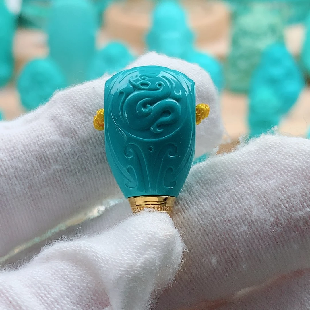 绿松石18K金镶嵌配饰