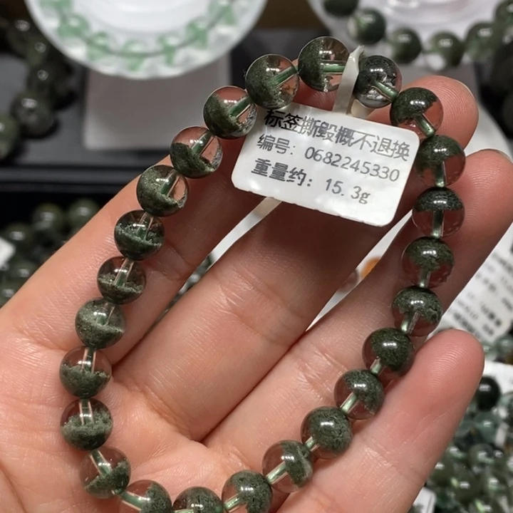 手链未镶嵌水晶绿幽灵聚宝盆手链