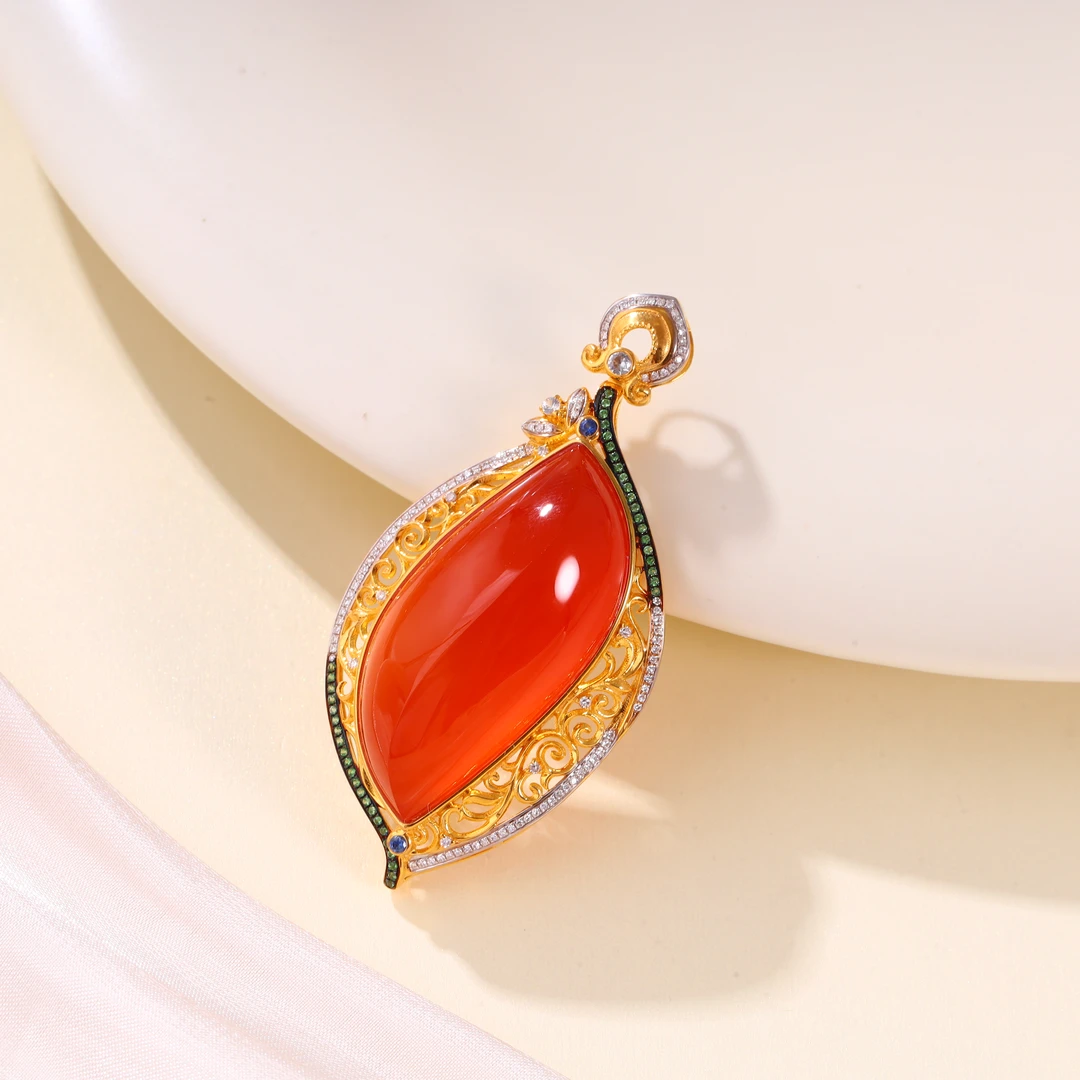 【不二】冰红18K金吊坠（多样性发）