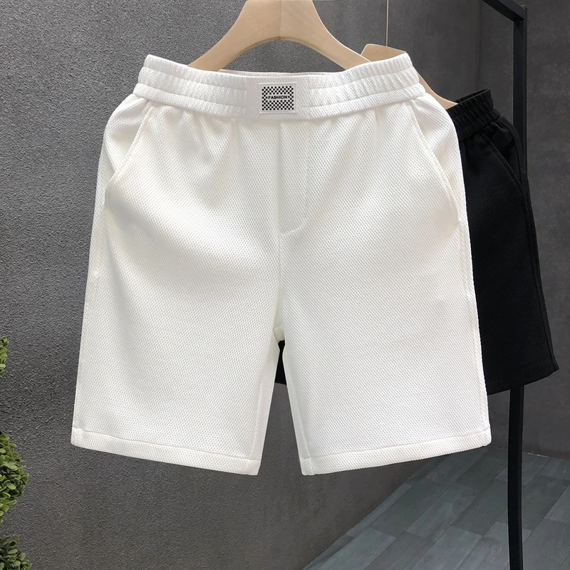 2025夏季新款休闲裤衩薄款外穿宽松五分裤高级感白色短裤潮牌裤子