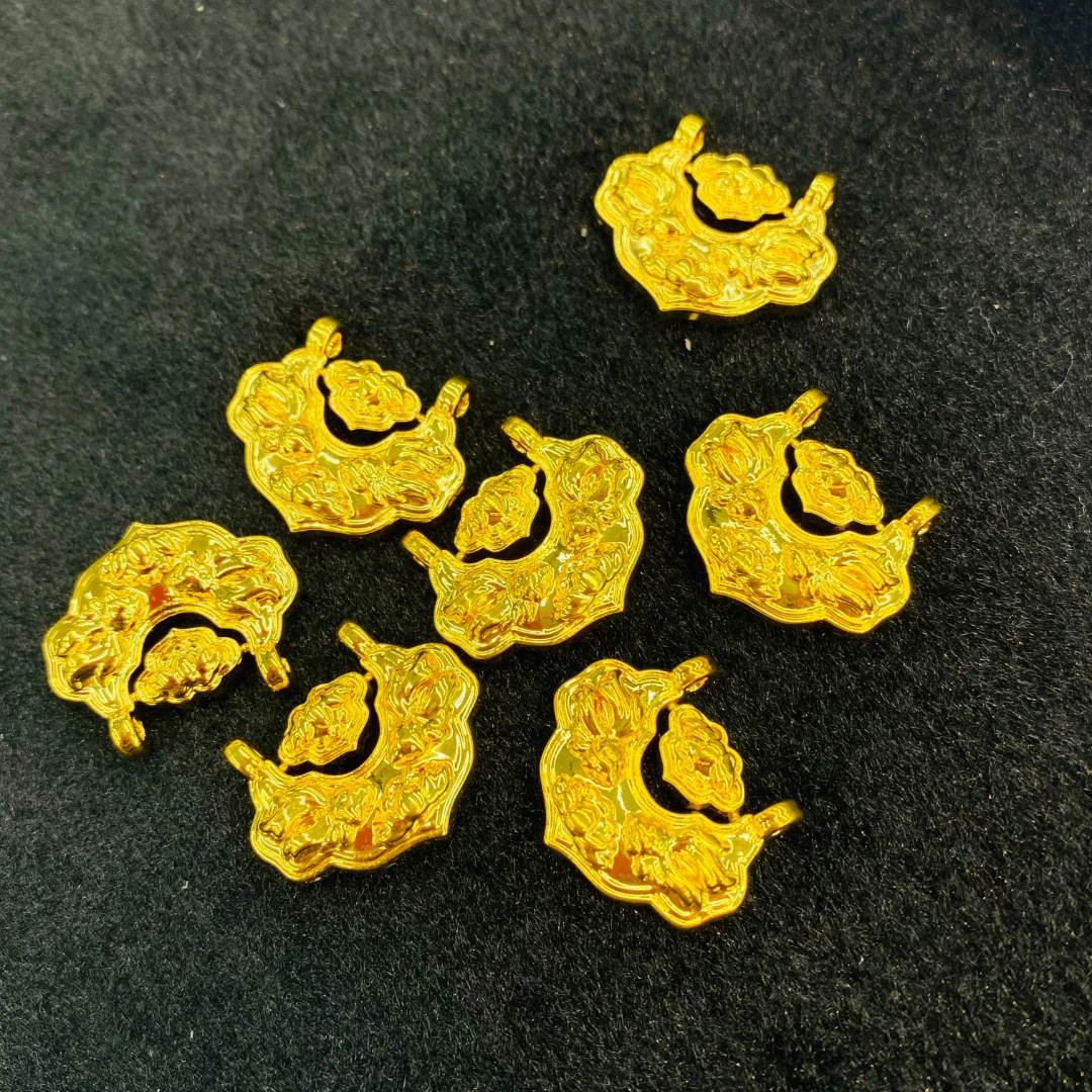 【梁老板】精致百搭黄金锦鲤锁 一单发一件 -24-赠链