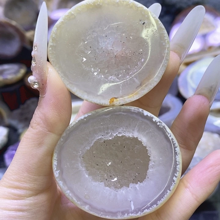 未镶嵌珠宝半成品水晶白晶盆