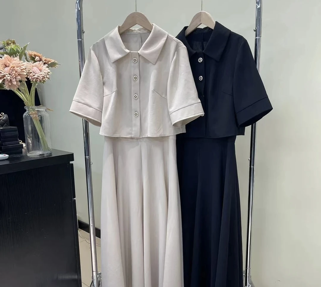 连衣裙时尚夏季减龄休闲小香风裙子显瘦气质百搭百搭设计师