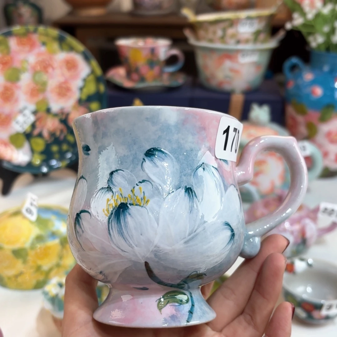 霸***娜景德镇手绘高温釉下彩陶瓷茶具