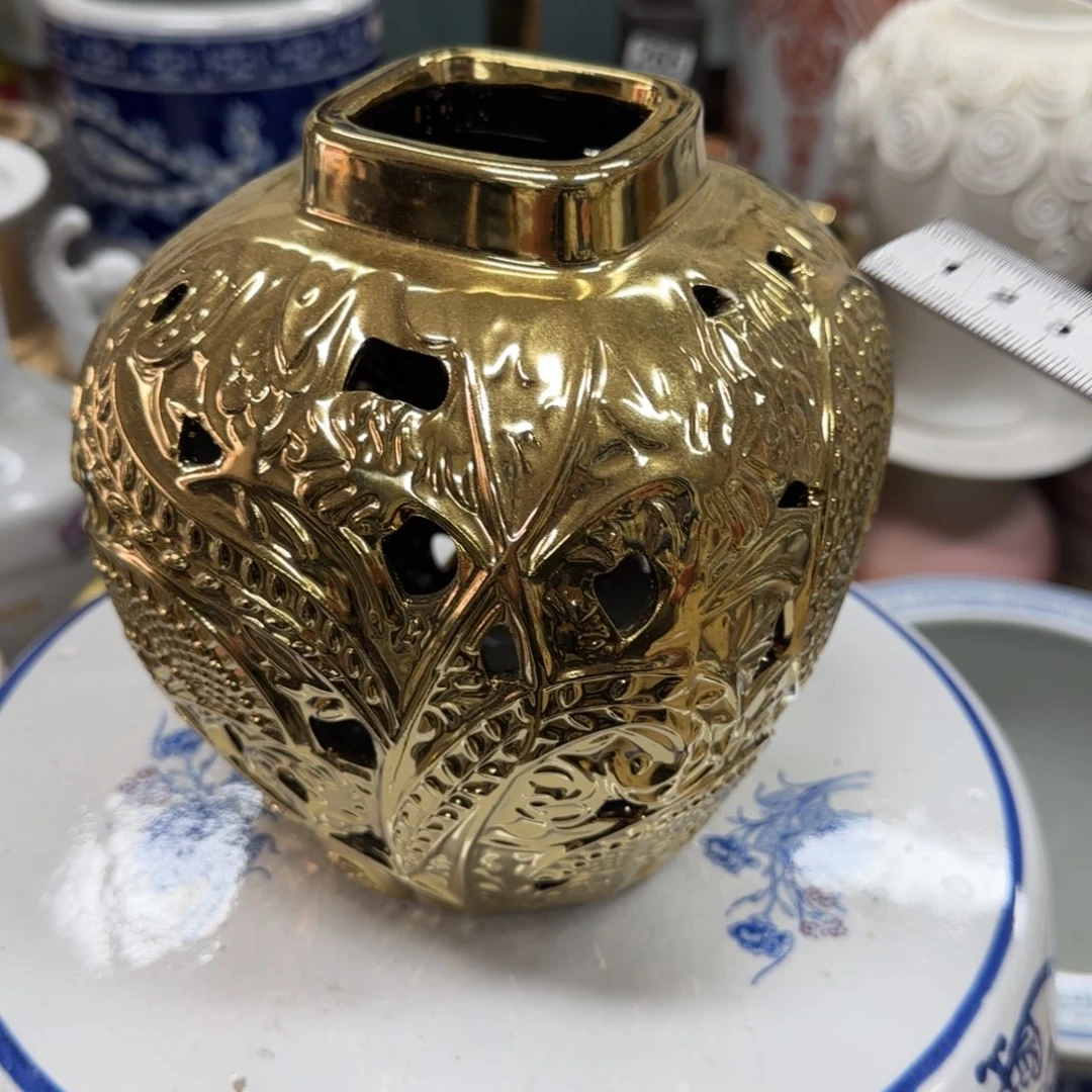 瓷片陶瓷工艺花瓶摆件