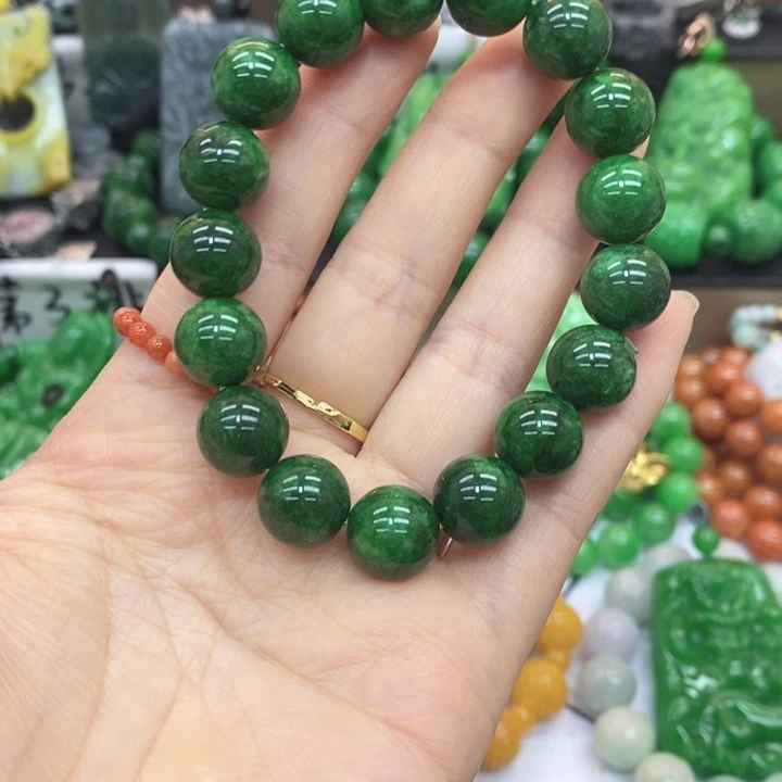 翡翠未镶嵌耳饰手链21