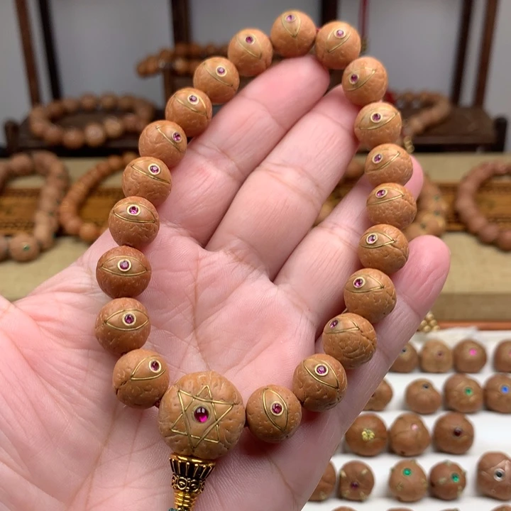 凤眼菩提吊坠手串