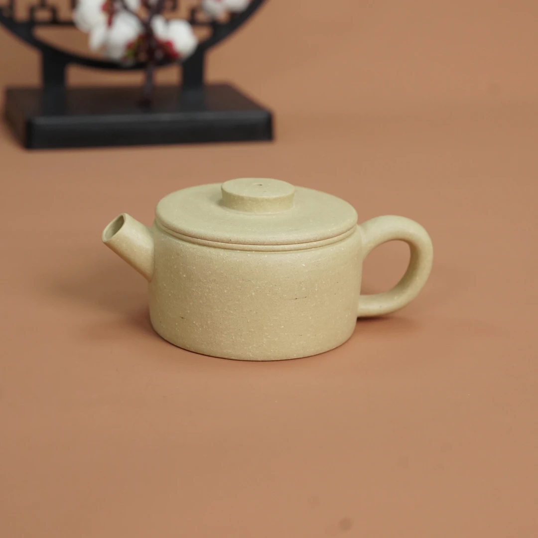 【紫砂堂】《汉瓦》全手工紫砂壶素器本山绿泥-约150cc