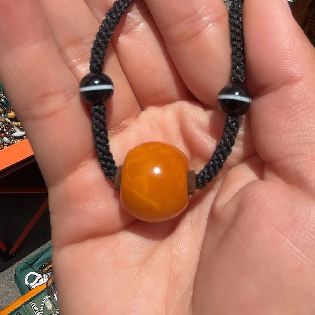 未镶嵌颈饰蜜蜡藏地朵朵蜜蜡锁骨链