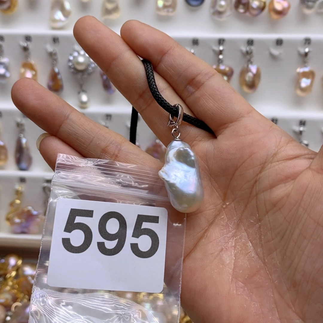 淡水珍珠颈饰银S925镶嵌595